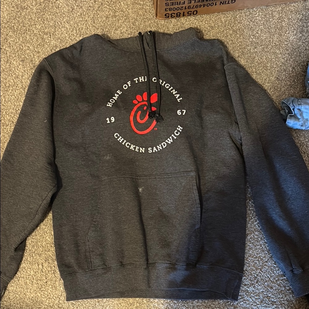 Gray Graphic Sweatshirt Hoodie